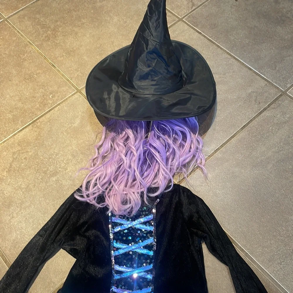 Spirit Witch Costume Hat and Wig! 10